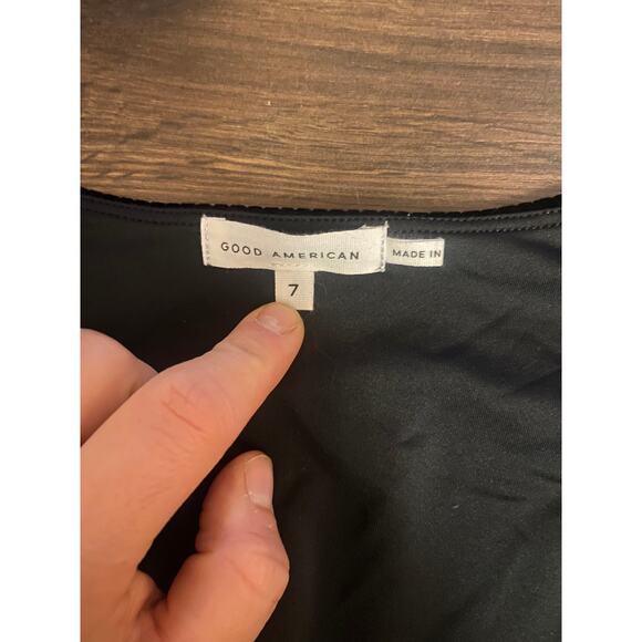 NWT Good American Crushed Velvet Thong Bodysuit sz: 7 (4XL) - Picture 8 of 14